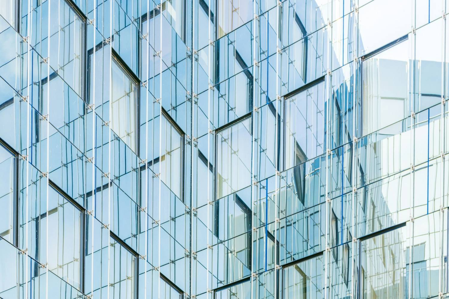 Glass and aluminum commercial storefront facade